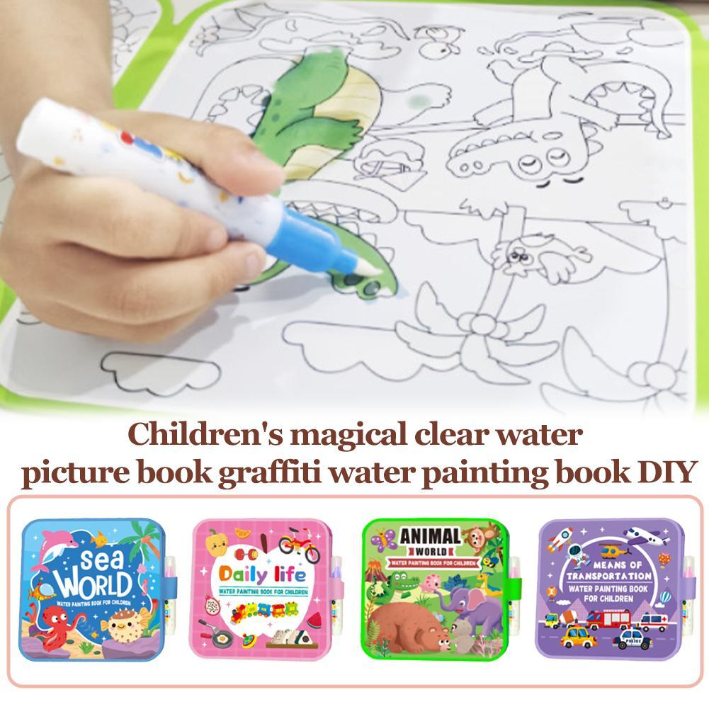 Reusable Water Magic Coloring Book - Magisch watertekenboek DIY Doodle Watertekenboek Kleurboeken
