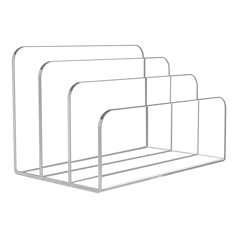 Clear Acrylic Book Stand Holder - Voltvibe-3, set van 3 transparante acrylleggers,