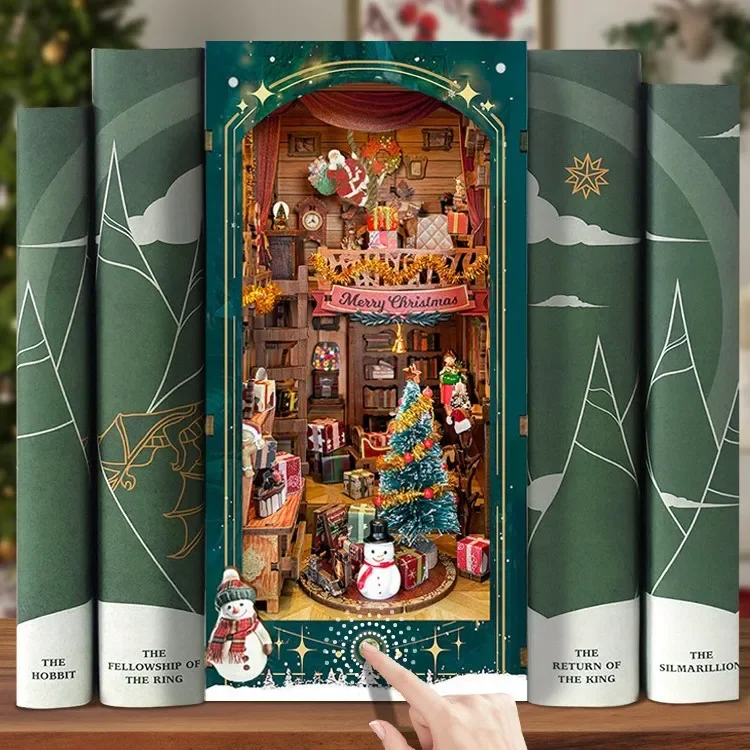 Kerstmis DIY houten boekenhoek - Diy Wooden Book Nook Kit Shelf Insert recensie en prijs