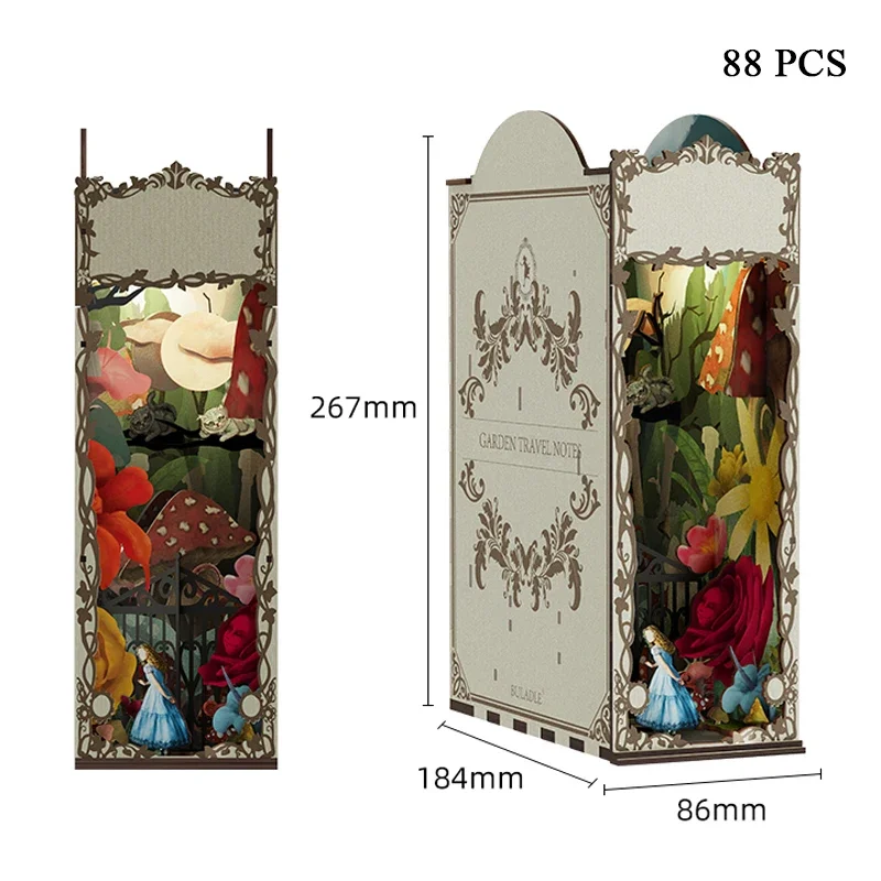 Tuin Reisboek Boekensteunen Bo - Diy Wooden Book Nook Kit Shelf Insert recensie en prijs