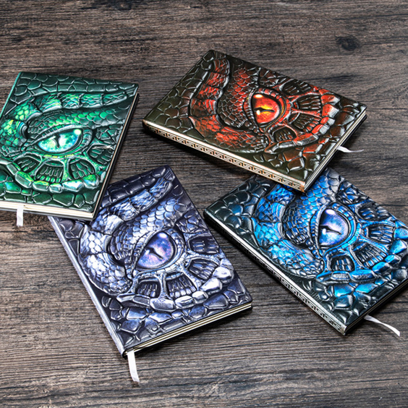 A5 3D-reliëfdrakenoog-notitieb - Vintage Leather Journal Notebook recensie en prijs