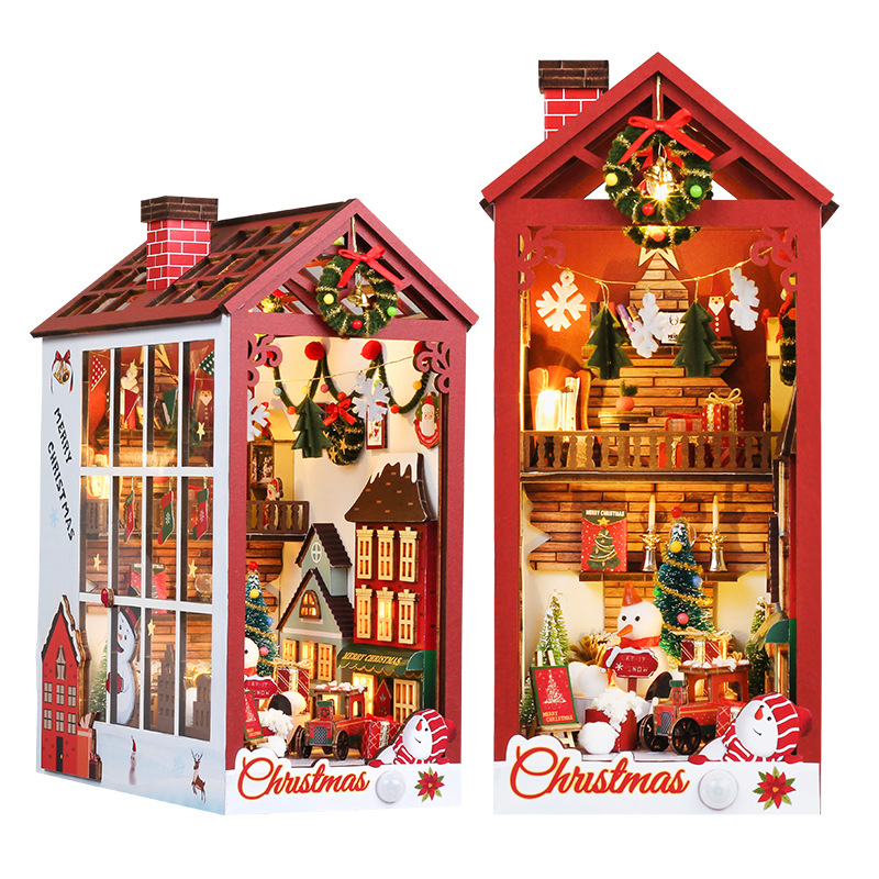 DIY Houten Magische Kerst Boek - Diy Wooden Book Nook Kit Shelf Insert recensie en prijs